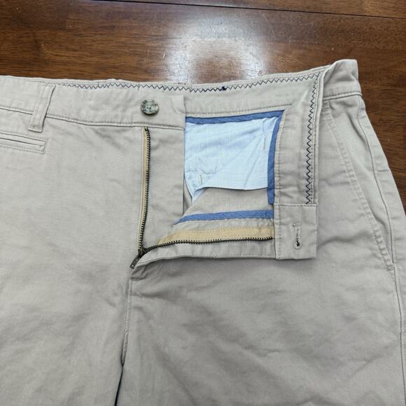 Johnnie O Neal Stretch Cotton Twill Chino Khaki Shorts Men's Size 36 Casual - Picture 3 of 10